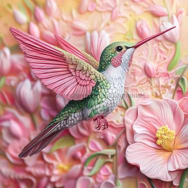 Hummingbird Sign, DCO-13192, Sign For Wreath, 10x10